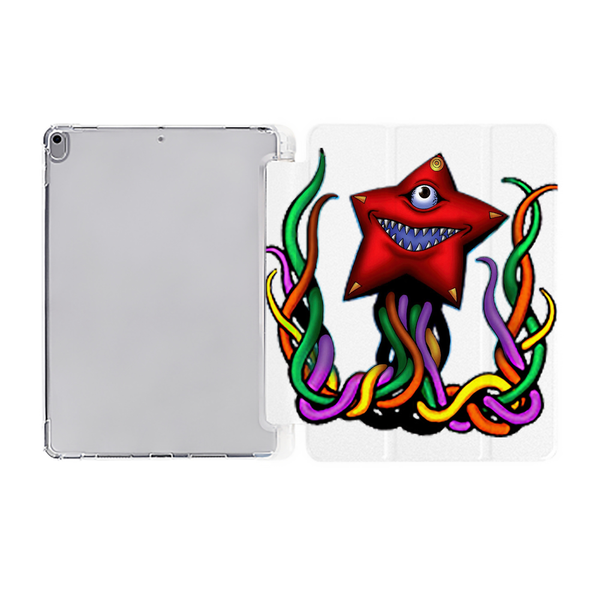 （画像用） 遊☆戯☆王 Yu-Gi-Oh! IPad ケース ペン収納付き 三つ折りスタンド PUレザー×シリコン 対応機種9.5/10.5/10.9インチ